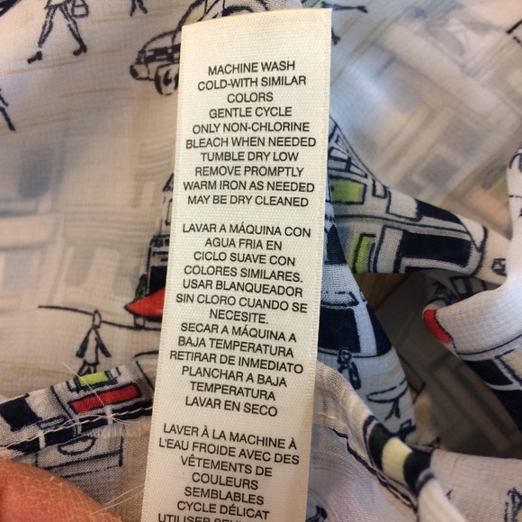 CHICO'S sheer blouse city theme 3/4 sleeve tunic - Picture 8 of 8